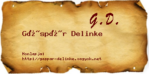 Gáspár Delinke névjegykártya